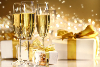 Champagne and presents